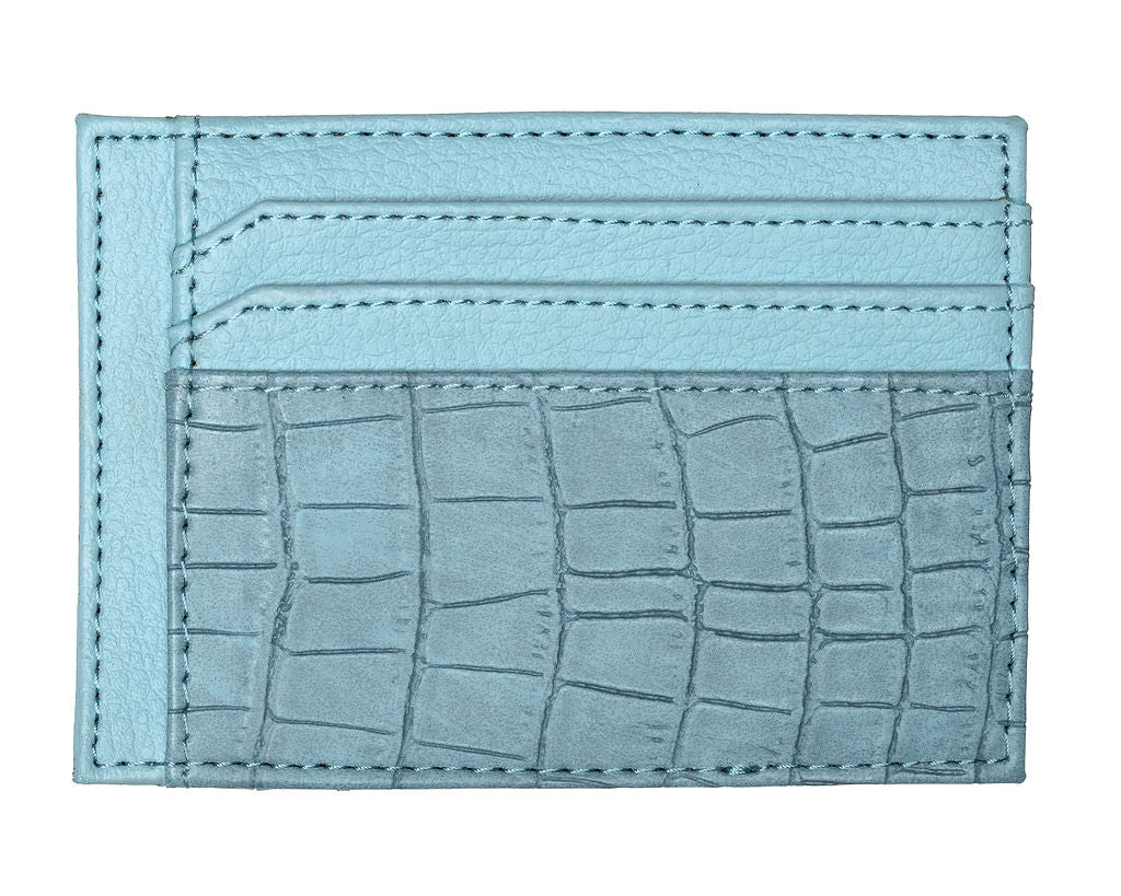 Oceanic Bliss Eight-Pocket Vegan Leather Card Holder